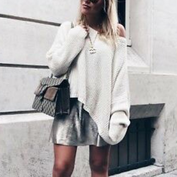 NWT Zara faux leather metallic skirt - Picture 3 of 3